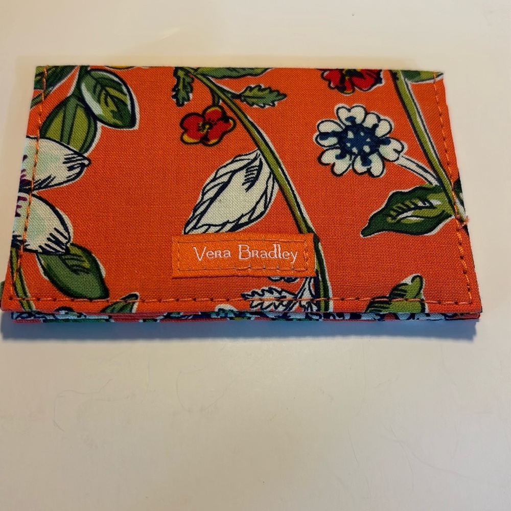 Vera Bradley cloth flowered card holder NWOT